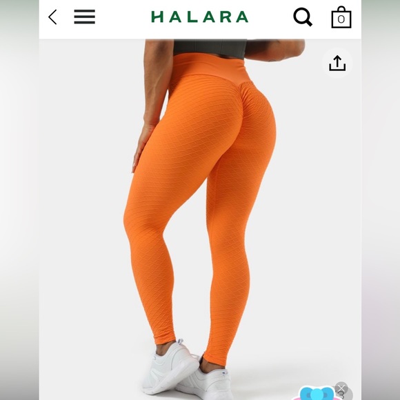 ORANGE Mid Rise Seamless Flow Crossover Leggings Size Medium - Picture 3 of 3